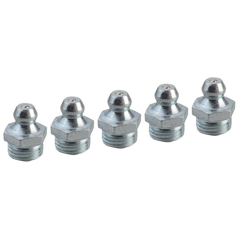 Faithfull Grease Nipple Straight M10 x 1.0 (Pack 5) Faithfull - Dynamic Drive