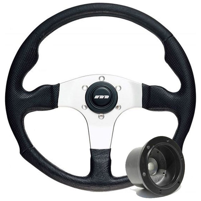 320mm Black Moulded Steering Wheel + Boss fits Honda Civic 1991-1996 Mountney Classic - Dynamic Drive