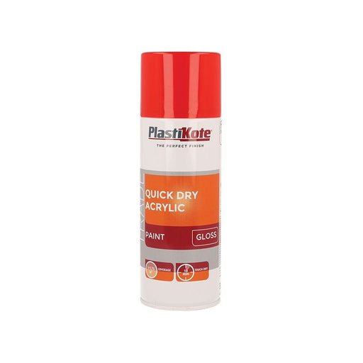 Plastikote Trade Quick Dry Acrylic Spray Paint Gloss Red 400ml PlastiKote - Dynamic Drive