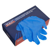 Sealey Premium Powder-Free Disposable Nitrile Gloves Large Pack of 100 SSP55L Sealey - Dynamic Drive