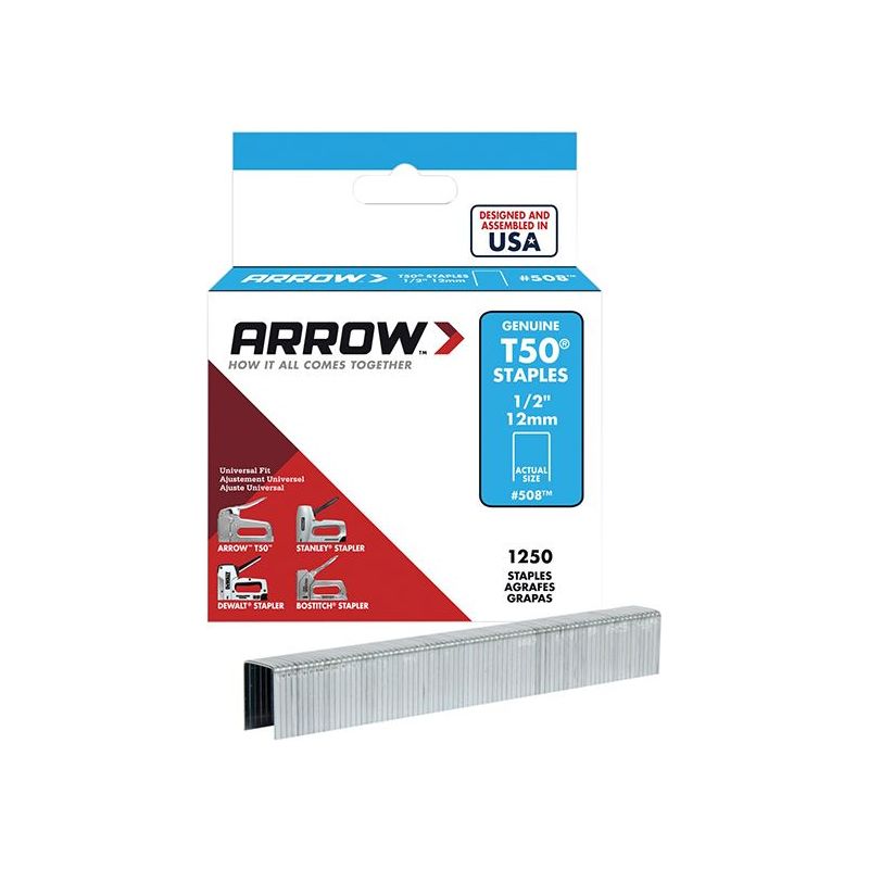Arrow T50 Staples 12mm (1/2in) (Box 1250) Arrow - Dynamic Drive