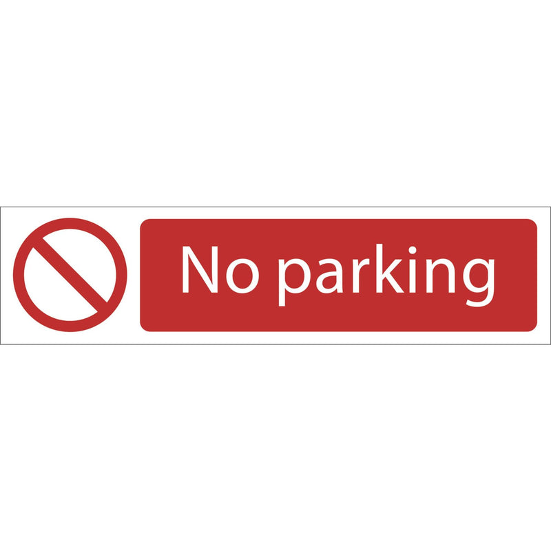 Draper No Parking' Prohibition Sign, 200 x 50mm 73163 Draper - Dynamic Drive