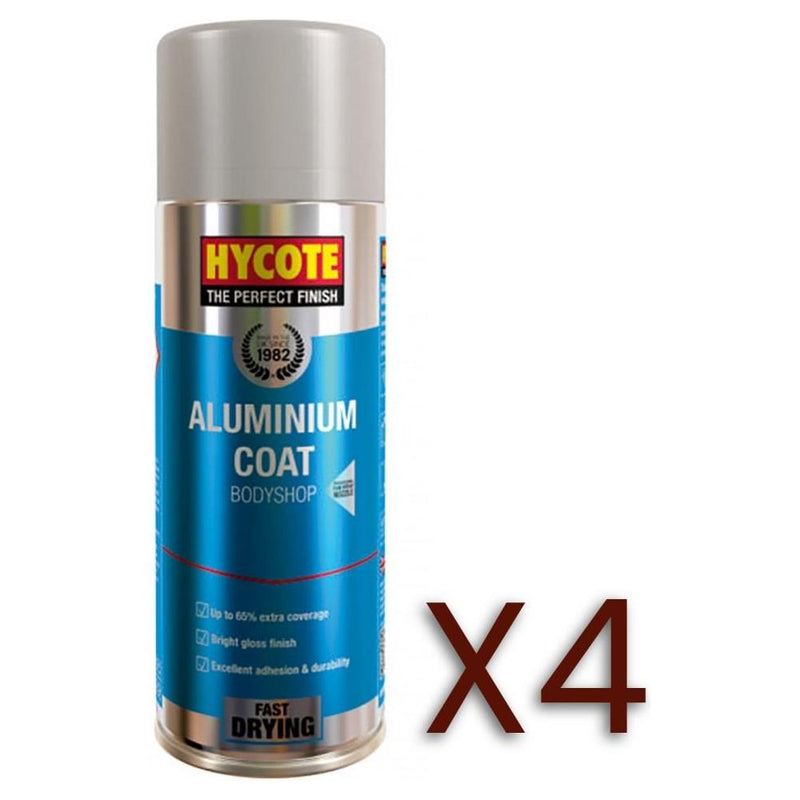 4x Hycote XUK429 Bodyshop Alumnium Coat 400ml Hycote - Dynamic Drive