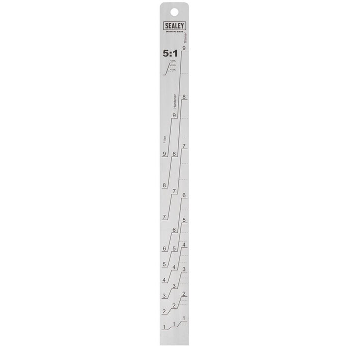 Sealey Aluminium Paint Measuring Stick 5:1/5:3 PA08 Sealey - Dynamic Drive