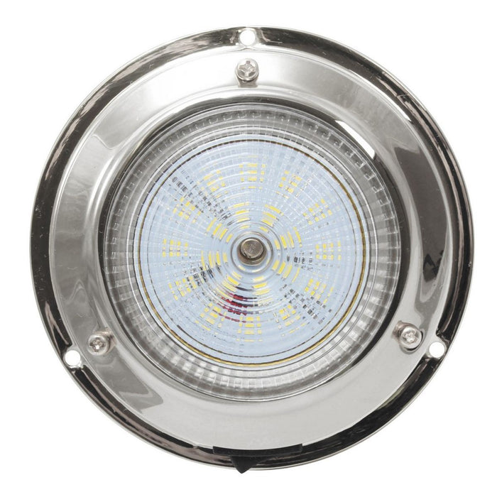 AAA 12V Stainless Dome Light Cool White LED 106mm 3" Dome AAA - Dynamic Drive