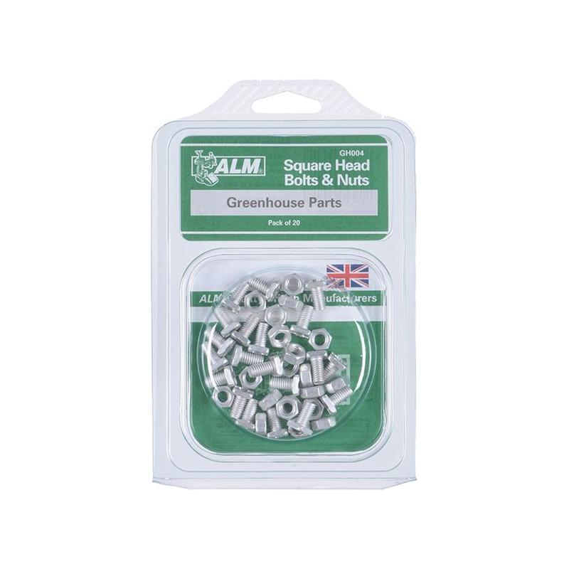 Alm Manufacturing GH004 Square Glaze Bolts & Nuts Pack of 20 ALM Manufacturing - Dynamic Drive