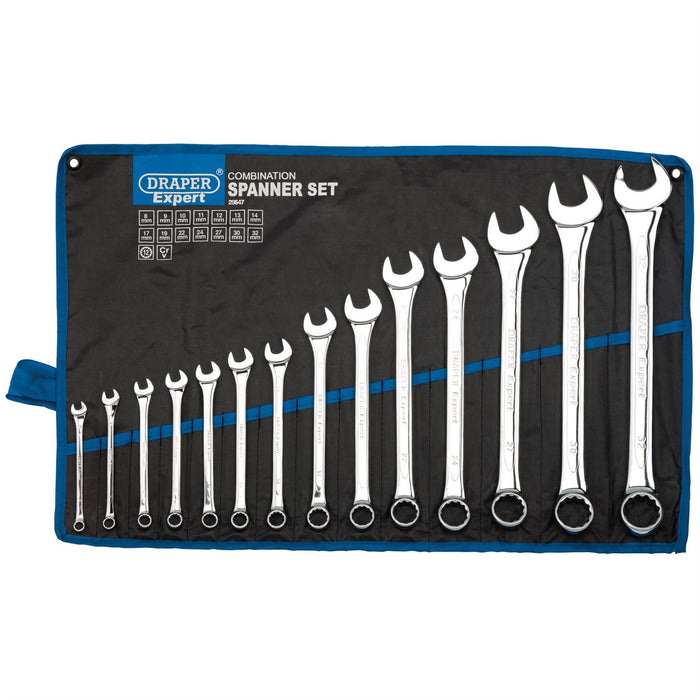 Draper Expert HI-TORQ Metric Combination Spanner Set (14 Piece) Draper - Dynamic Drive
