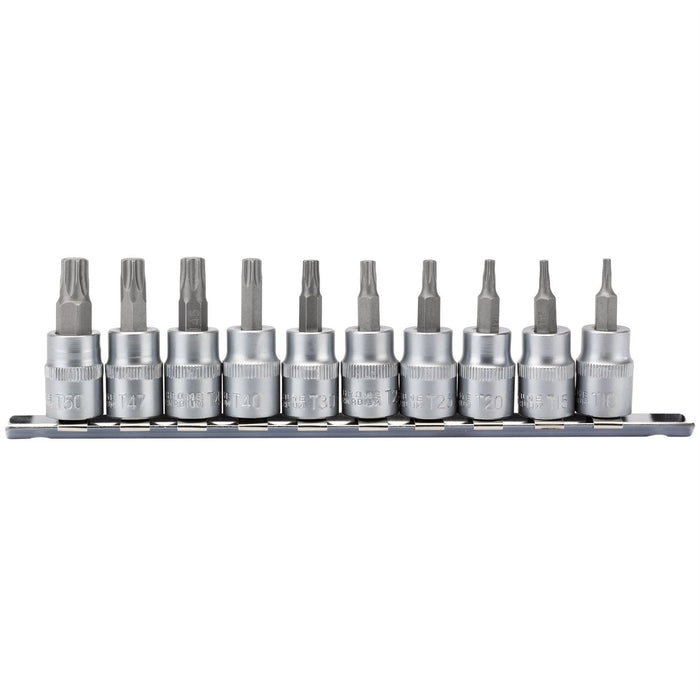 Draper TX-STAR Socket Bit Set, 3/8" Sq. Dr., 48mm (10 Piece) 16309 Draper - Dynamic Drive