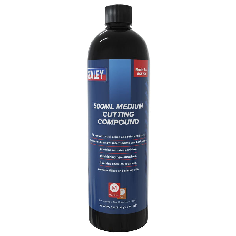 Sealey Cutting Compound Medium 500ml SCS701 Sealey - Dynamic Drive