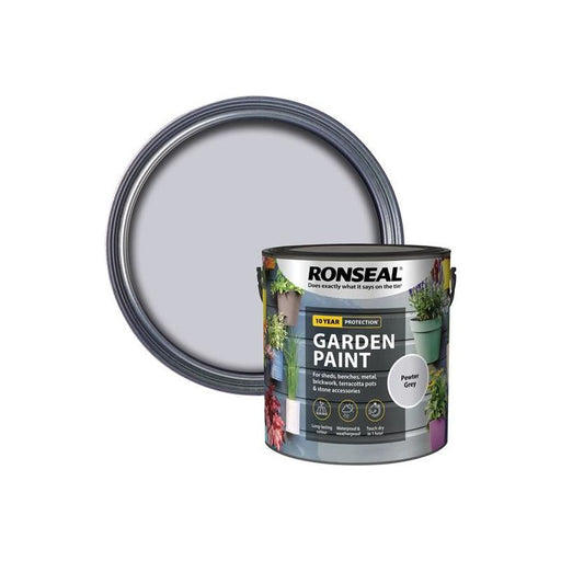 Ronseal Garden Paint Pewter Grey 2.5 litre Ronseal - Dynamic Drive