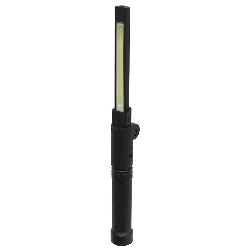 Sealey Rechargeable Aluminium Folding Pocket Light 2 COB & 1 SMD LED LED02G Sealey - Dynamic Drive