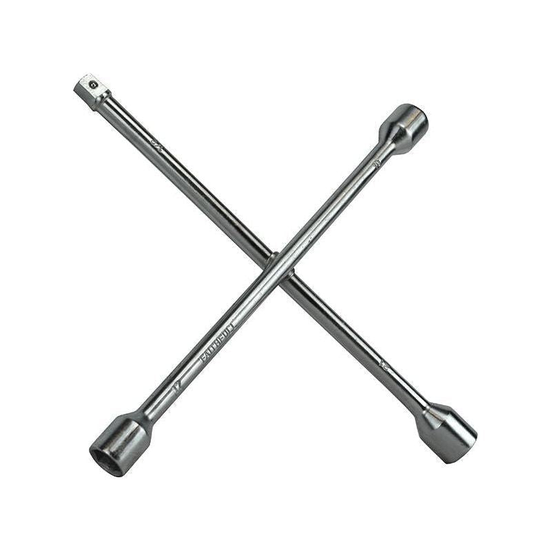 Faithfull 4-Way Wheel Brace Chrome Plated 14in Faithfull - Dynamic Drive