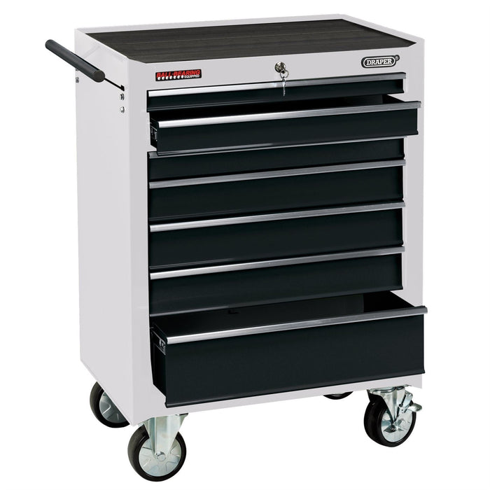 Draper Roller Tool Cabinet, 7 Drawer, 26", White 35744 Draper - Dynamic Drive
