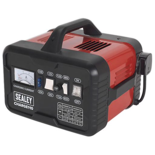 Sealey Battery Charger 14Amp 12V/24V 230V CHARGE110 Sealey - Dynamic Drive