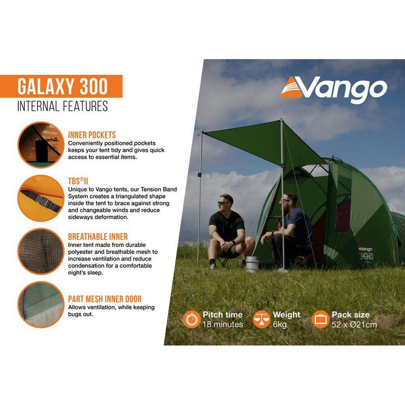 Vango Galaxy 300 Tent Forest Green Vango - Dynamic Drive