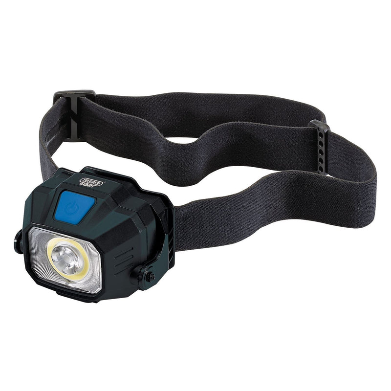 Draper COB/SMD LED Wireless/USB Rechargeable Head Torch, 6W, 400 Lumens, USB-C C Draper - Dynamic Drive