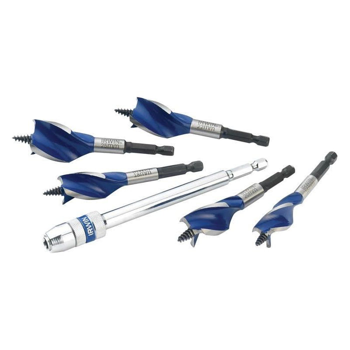 Irwin® Blue Groove 6X Stubby Wood Bit Set, 5 Piece IRWIN® - Dynamic Drive