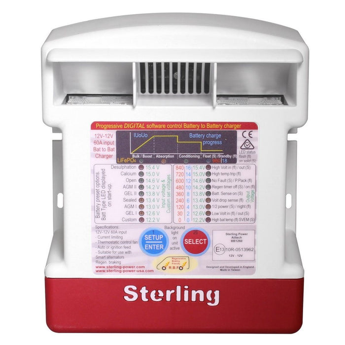 Sterling 60A Battery to Battery Charger Efficient and Reliable Battery Charg Sterling Power - Dynamic Drive