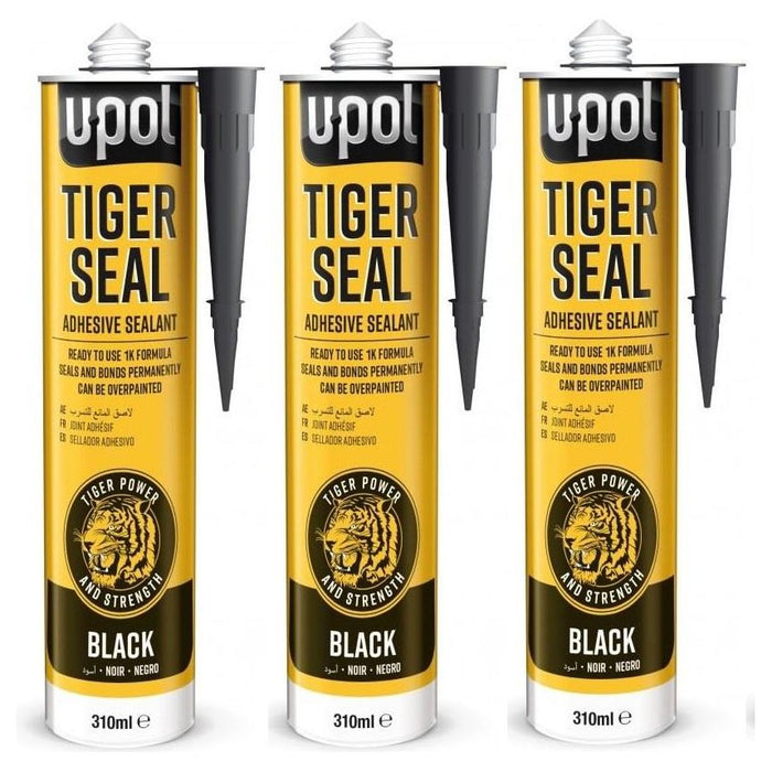 3x Upol Tiger Seal Black 310ml Polyurethane Adhesive Sealant TIG/NB New U-POL UPOL - Dynamic Drive