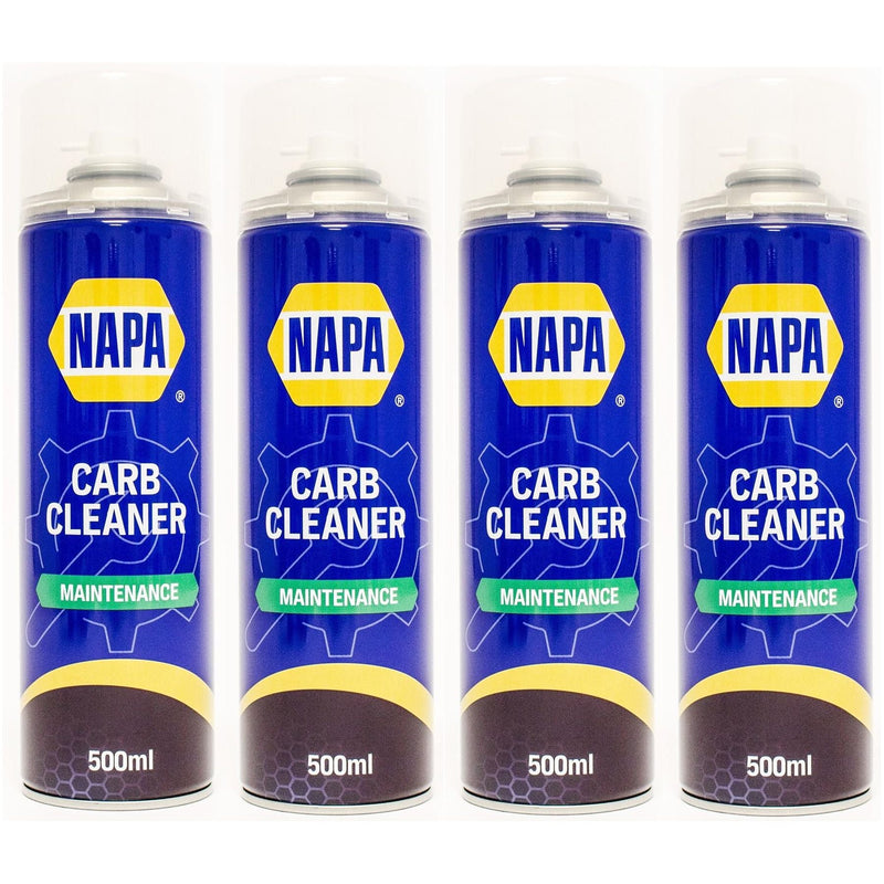 4x NAPA Carb Cleaner Spray Carburettor Intake Spray Cleaner Professional 500Ml NAPA - Dynamic Drive