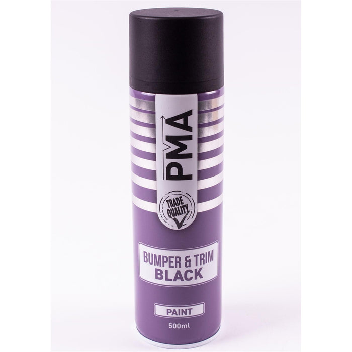 4x Autotek Professional Black Bumper and Trim 500ml Spray Paint High Coverage Autotek - Dynamic Drive