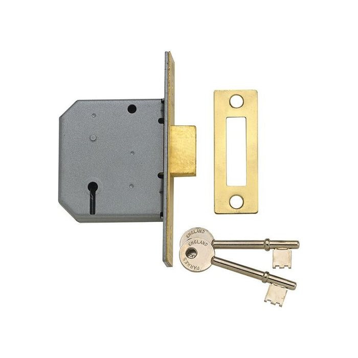 Yale Locks PM322 3 Lever Mortice Deadlock Polished Chrome 65mm 2.5in Yale Locks - Dynamic Drive