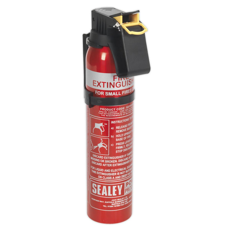 Sealey Fire Extinguisher 0.6kg Dry Powder Disposable SDPE006D Sealey - Dynamic Drive