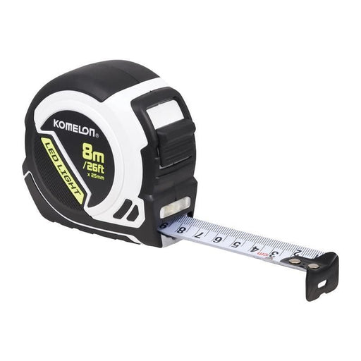 Komelon LED LIGHT Tape Measure 8m/26ft (Width 25mm) Komelon - Dynamic Drive