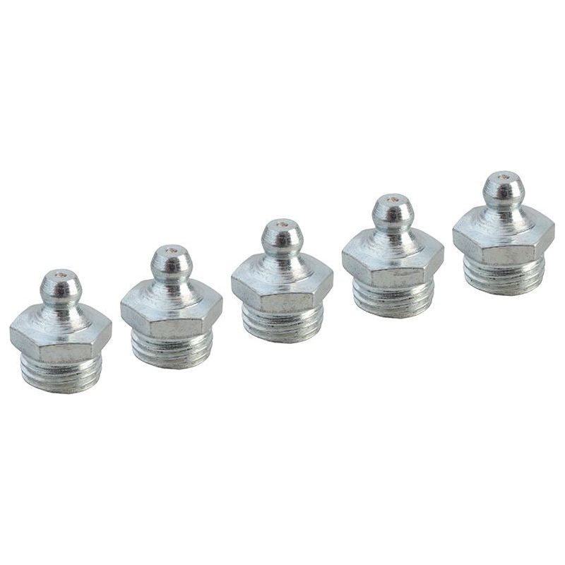 Faithfull Grease Nipple Straight 1/4in BSP (Pack 5) Faithfull - Dynamic Drive