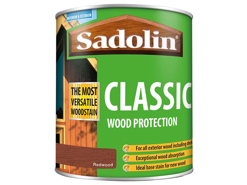 Sadolin Classic Wood Protection Redwood 1 litre Sadolin - Dynamic Drive