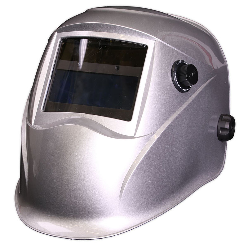Sealey Welding Helmet Auto Darkening Shade 9-13 Silver PWH613 Sealey - Dynamic Drive