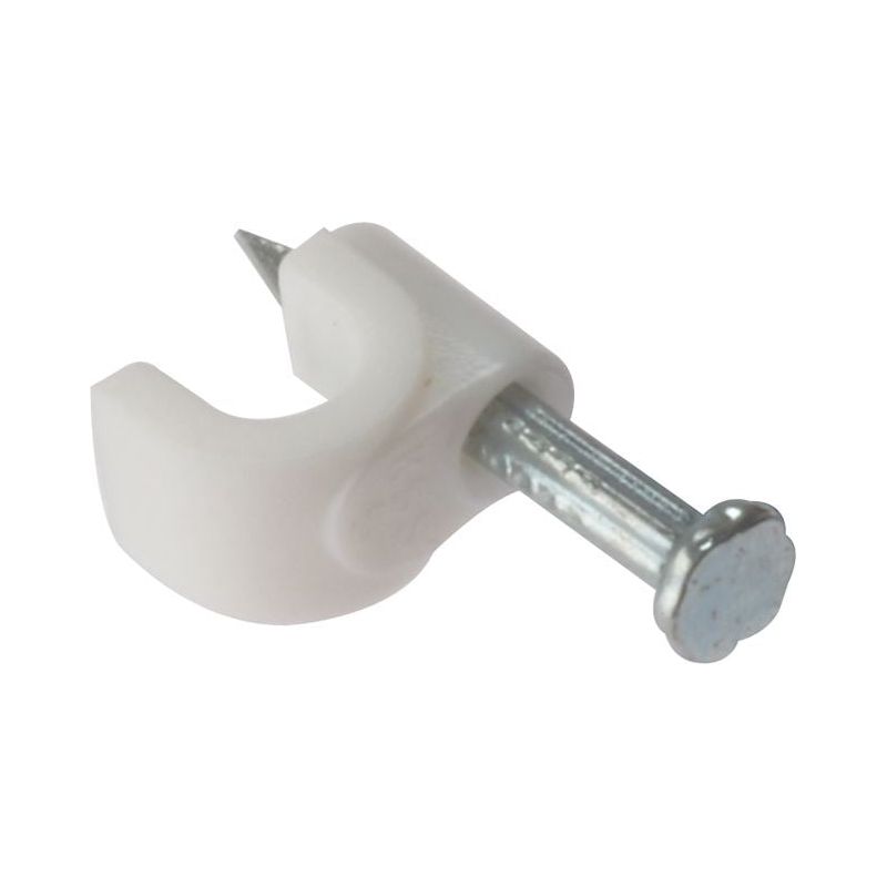 Forgefix Cable Clip Round White 5-6mm Box 100 ForgeFix - Dynamic Drive
