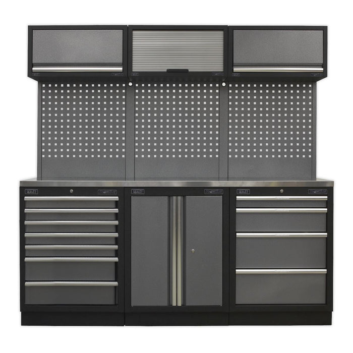 Sealey Superline Pro 2.0m Storage System Stainless Worktop APMSSTACK07SS Sealey - Dynamic Drive