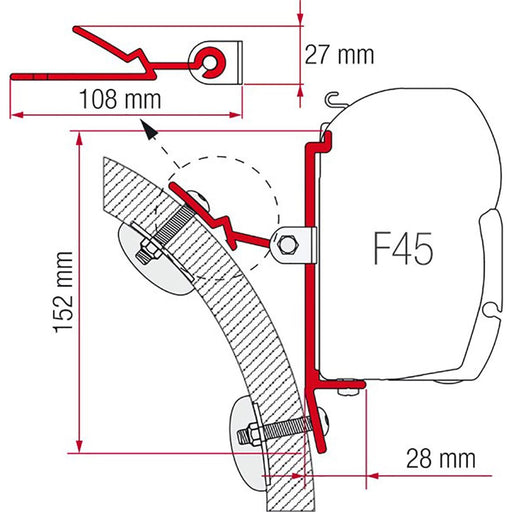 Fiamma Adaptor C: Convenient RV Accessory Attachment Fiamma - Dynamic Drive