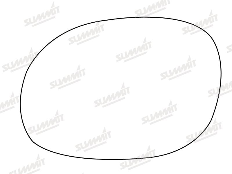 Summit Heated Base Plate With Standard Mirror Glass fits Peugeot 206 LHS Summit - Dynamic Drive