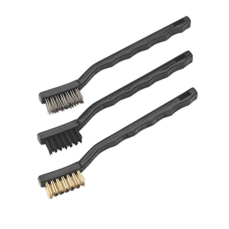 Sealey Miniature Brush Set 3pc Sealey  - Dynamic Drive