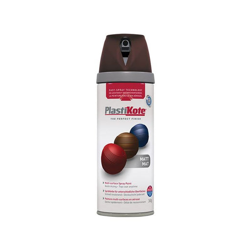 Plastikote Twist & Spray Matt Chocolate 400ml PlastiKote - Dynamic Drive