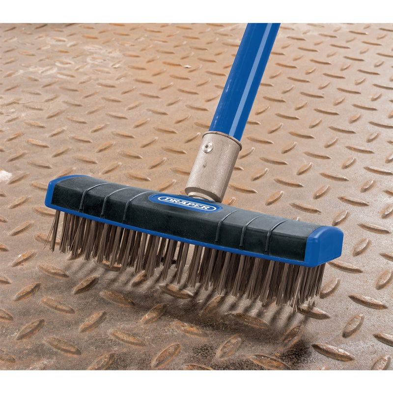 Draper Stainless Steel Bristle Scrub Brush, 180mm 17189 Draper - Dynamic Drive