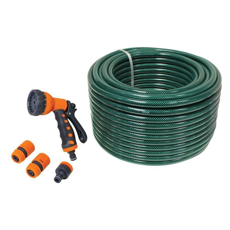 Faithfull PVC Garden Hose 50m with Fittings & Spray Gun Faithfull - Dynamic Drive