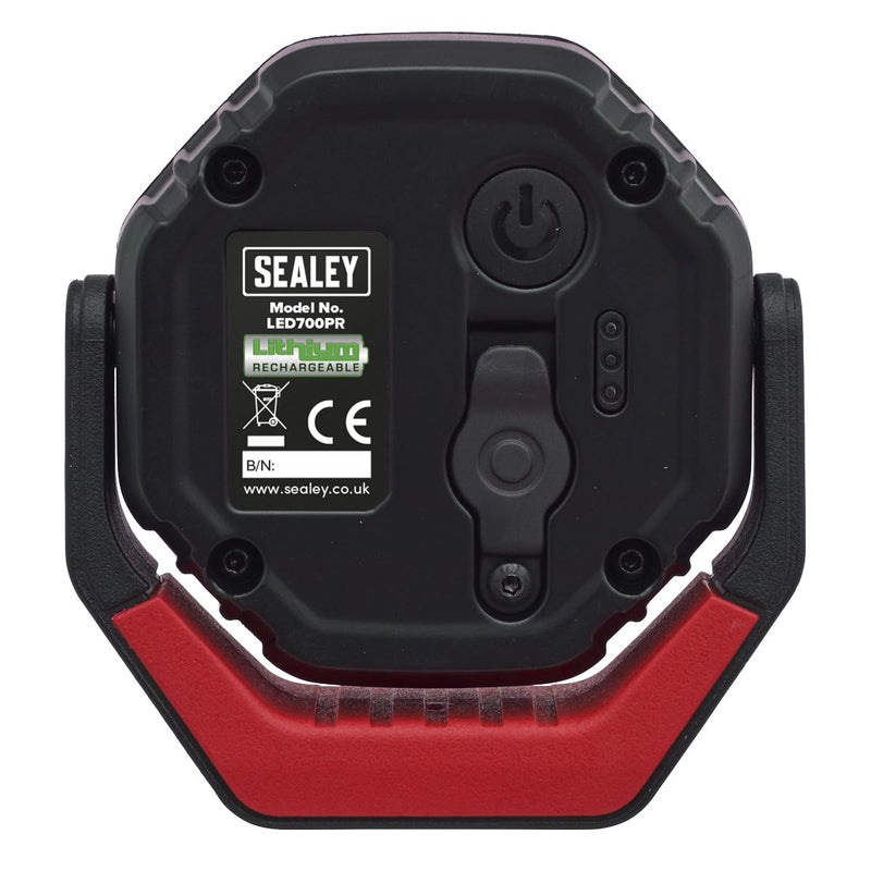 Sealey Rechargeable Pocket Floodlight with Magnet 360 7W COB LED Red LED700PR Sealey - Dynamic Drive