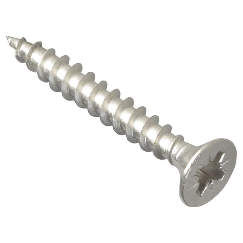 Forgefix Multi-Purpose Pozi Compatible Screw CSK ST S/Steel 4.0 x 30mm Box 200 ForgeFix - Dynamic Drive