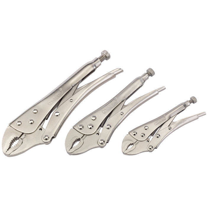 Draper Curved Jaw Self Grip Pliers Set (3 Piece) 14040 Draper - Dynamic Drive