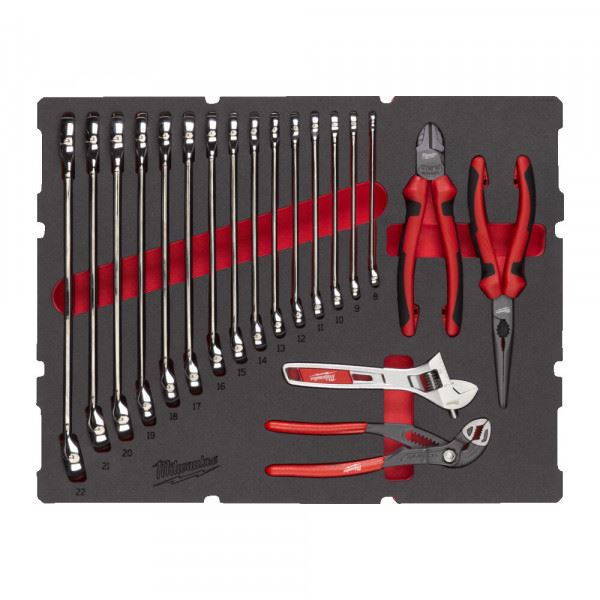Milwaukee Max Bite Span + Plier Set Foam Insert 19Pc 4932493339 Milwaukee - Dynamic Drive