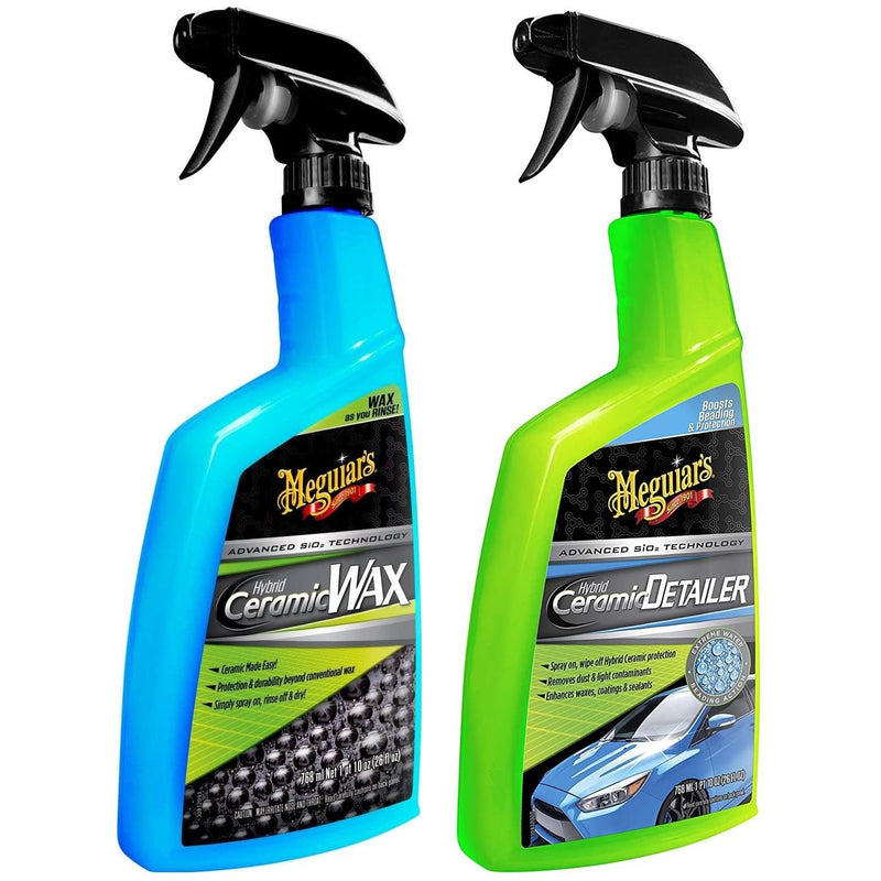 Meguiar's Hybrid Ceramic Detailer & Ceramic Spray Wax 768ml Car Care Bundle Meguiars - Bars 4 Cars