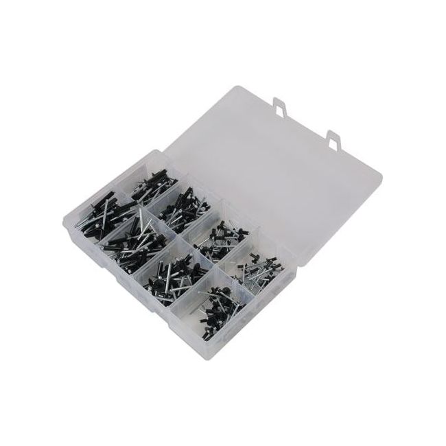 Tool Connection Assorted Popular Black Rivets 200pc 31844 Tool Connection - Dynamic Drive