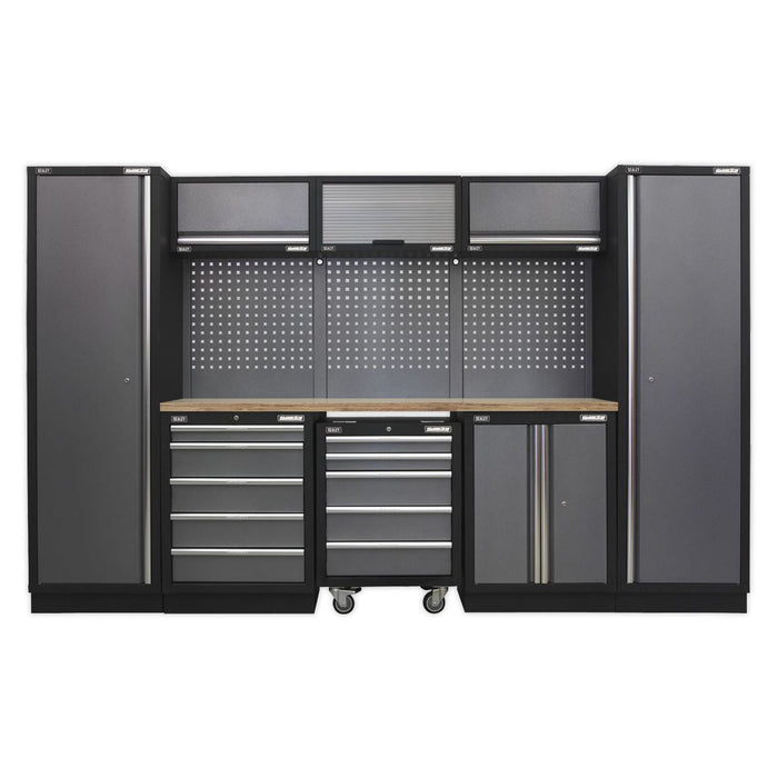 Sealey Superline Pro 3.2m Storage System Wood Worktop APMSSTACK03W Sealey - Dynamic Drive