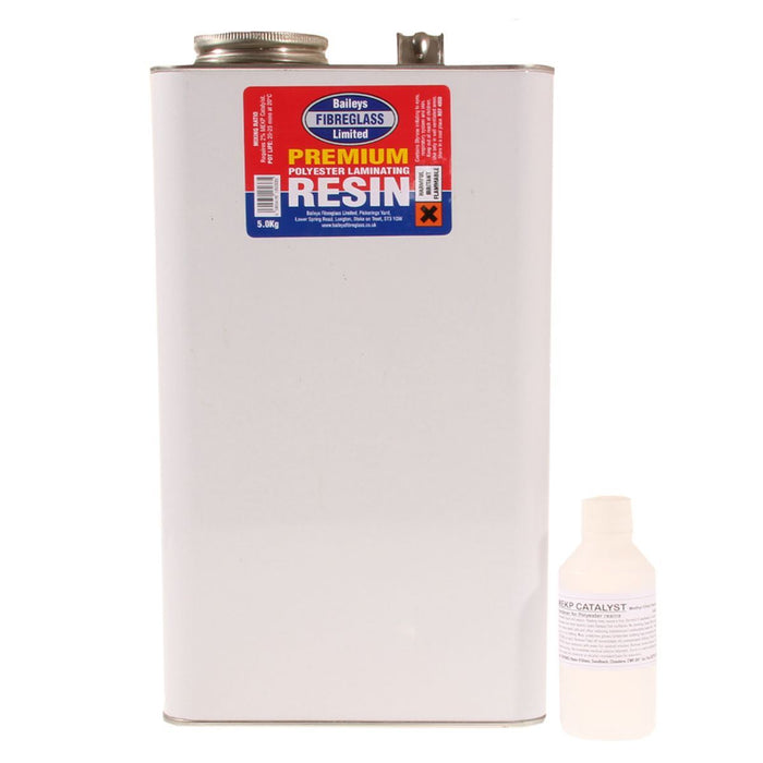 Baileys Fibreglass Premium Polyester Resin 5kg for Heavy Duty Repairs Baileys - Dynamic Drive