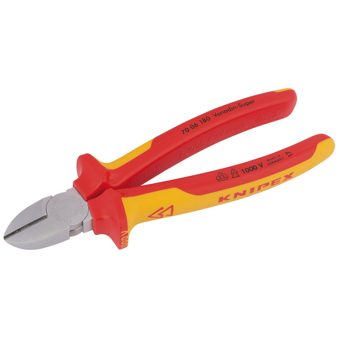 Draper Knipex 70 06 180SB Diagonal Side Cutter, 180mm 18451 Draper - Dynamic Drive