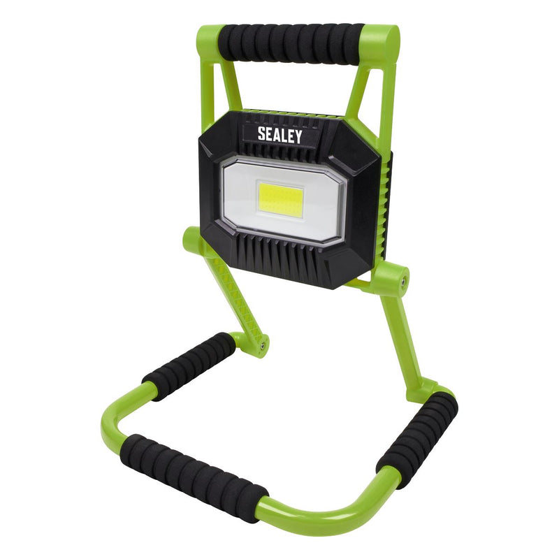 Sealey Rechargeable Portable Fold Flat Floodlight 20W COB LED Lithium-ion Sealey - Dynamic Drive