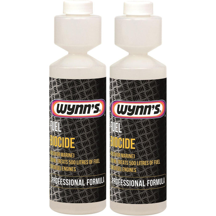 2x Wynns 10601 0.25L Fuel Biocide 250ml Petrol Diesel Additive Treats 500L Fuel Wynns - Dynamic Drive